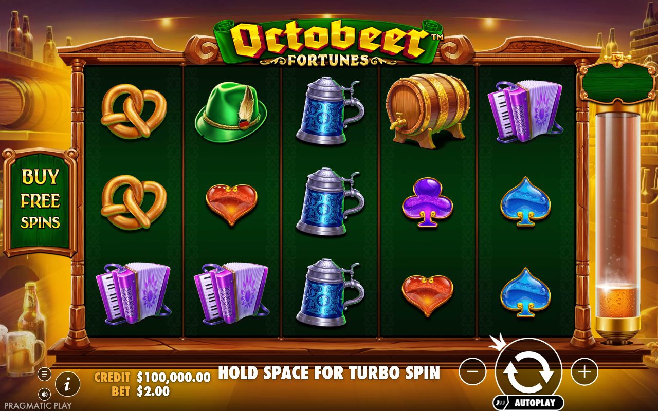 Octobeer Fortunes base game reels