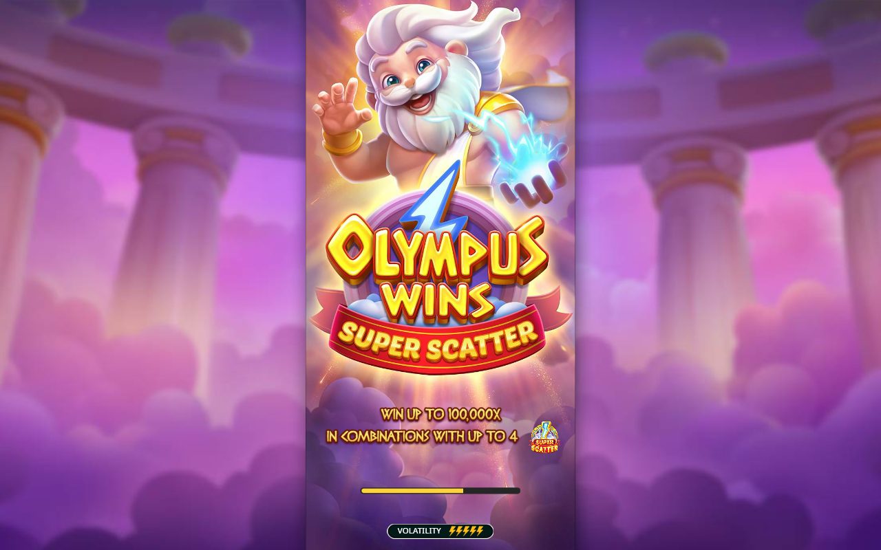 Olympus Wins Super Scatter game lobby / feature intro