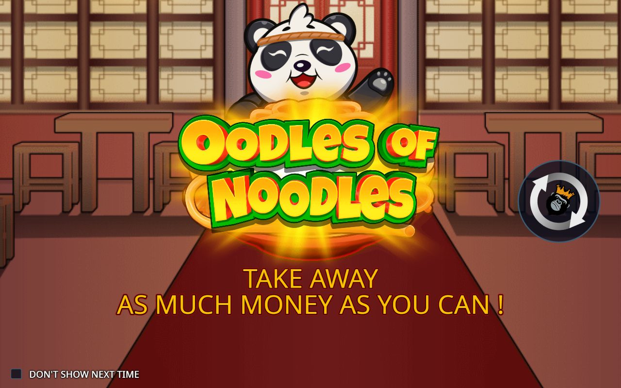 Oodles of Noodles game lobby / feature intro