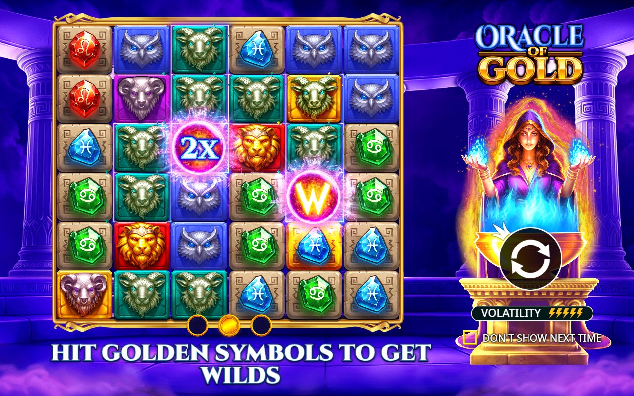 Oracle of Gold game lobby / feature intro