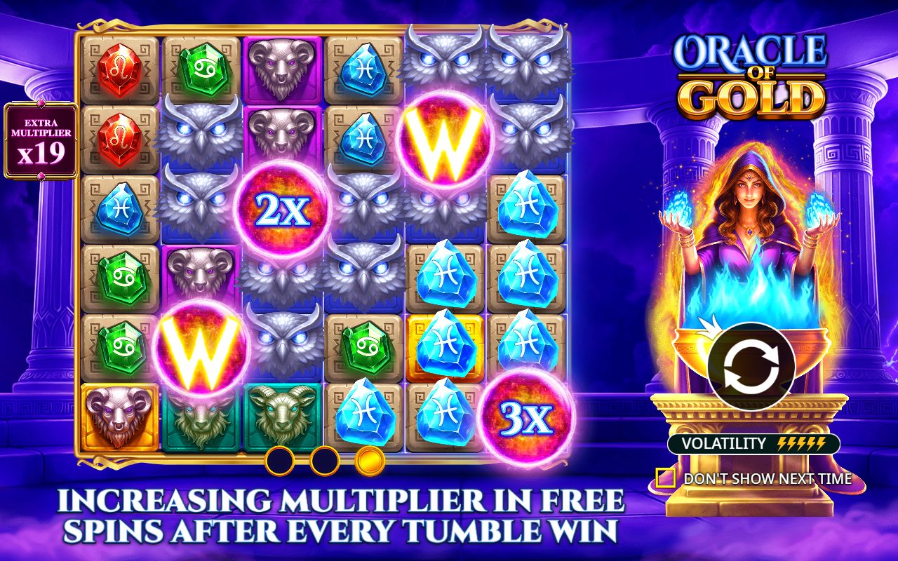 Oracle of Gold base game reels