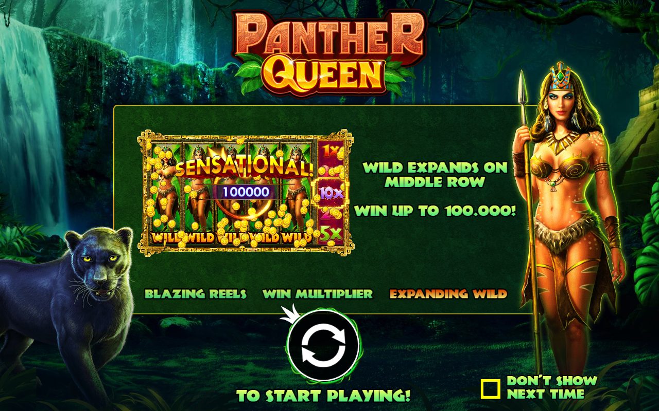 Panther Queen game lobby / feature intro