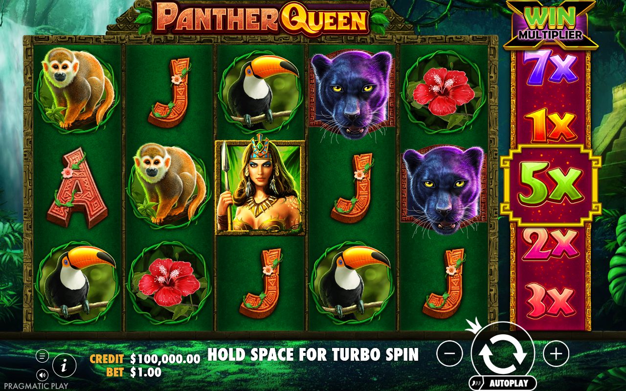 Panther Queen base game reels