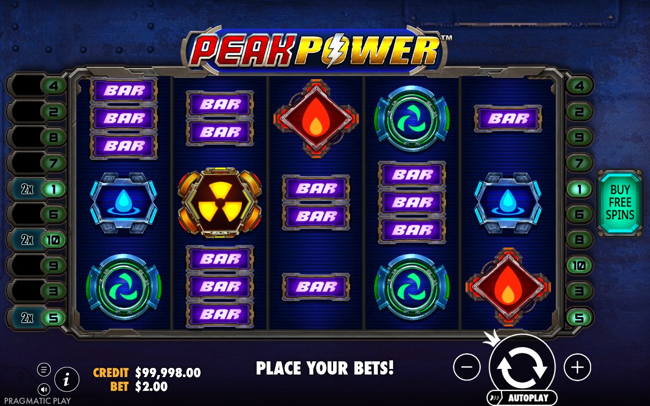 Peak Power base game reels