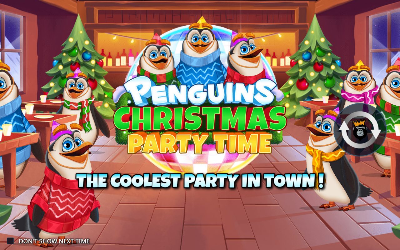 Penguins Christmas Party Time game lobby / feature intro