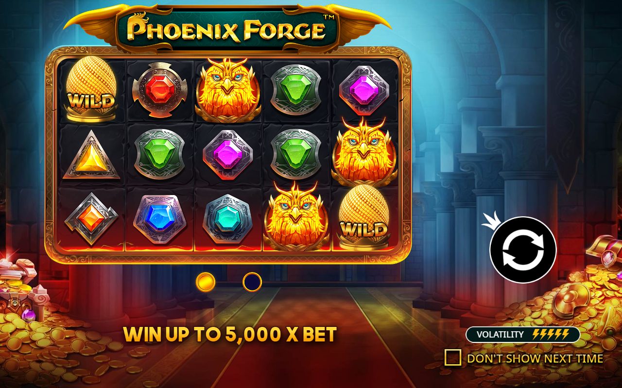 Phoenix Forge game lobby / feature intro