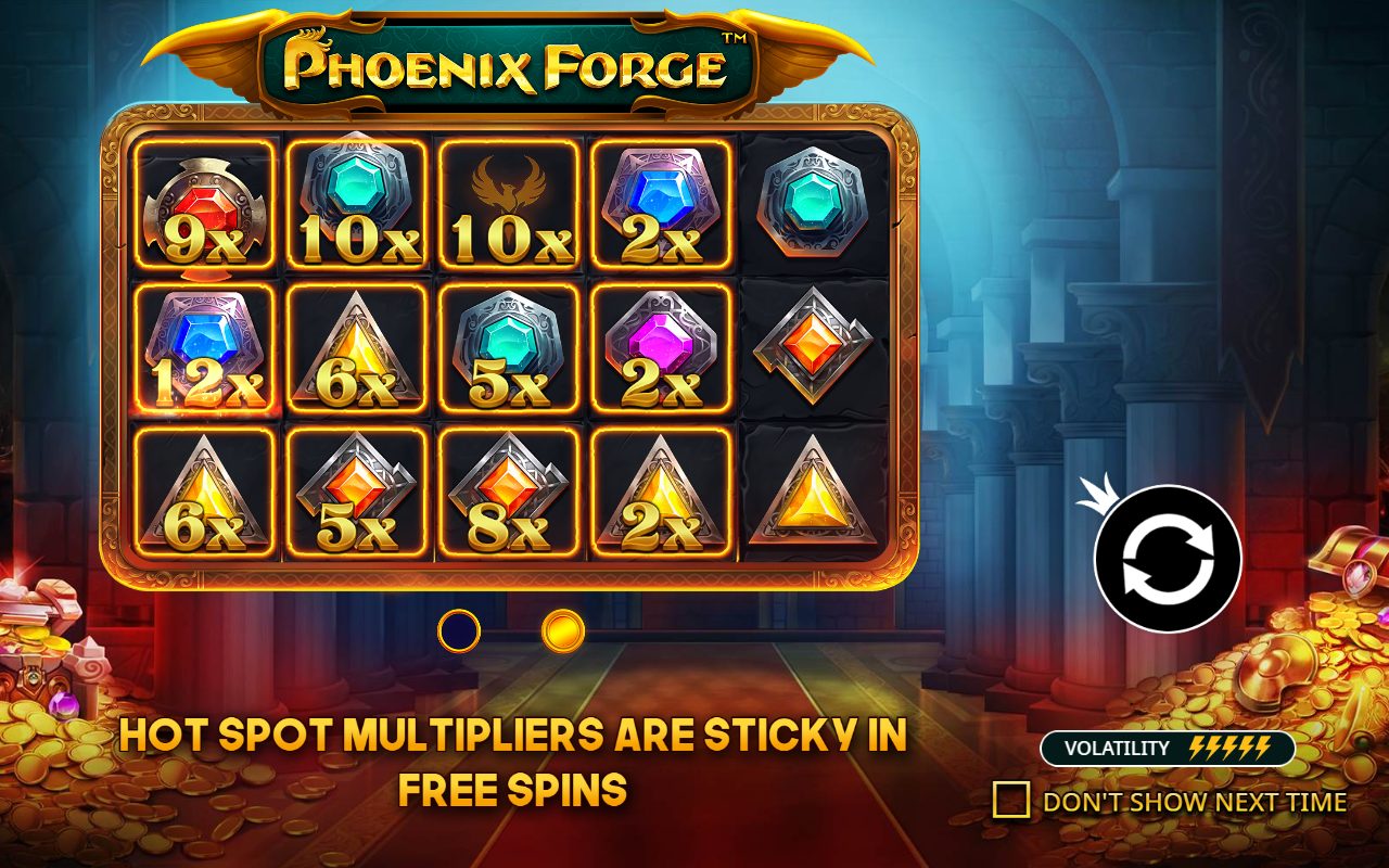 Phoenix Forge base game reels