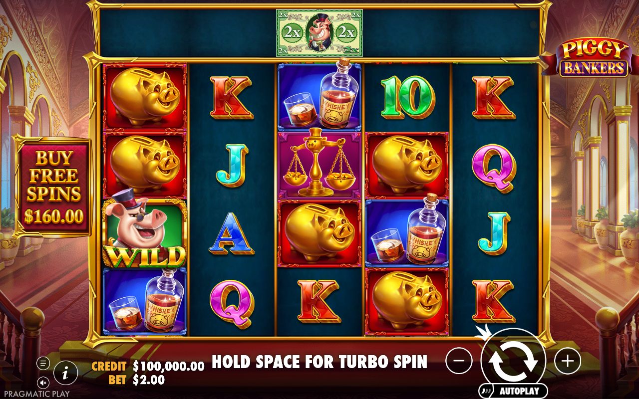 Piggy Bankers game lobby / feature intro