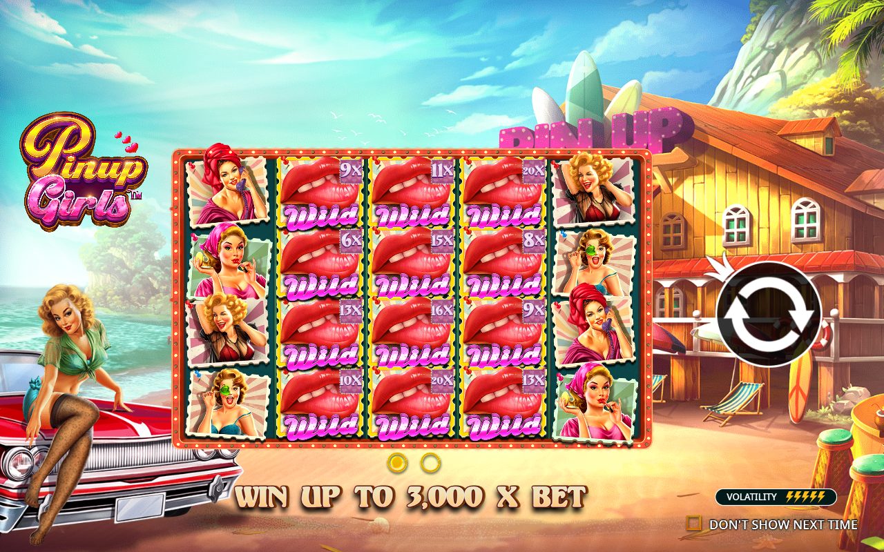 Pinup Girls game lobby / feature intro