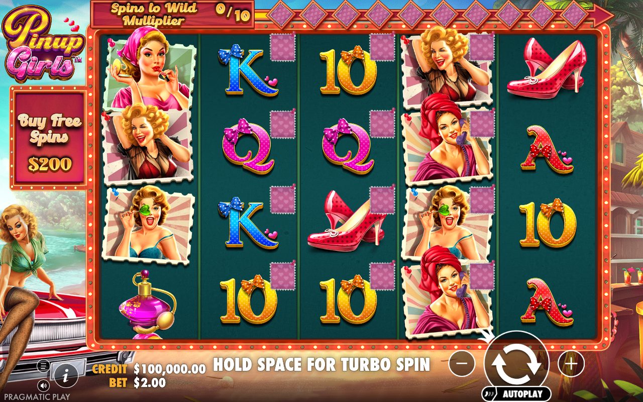 Pinup Girls base game reels