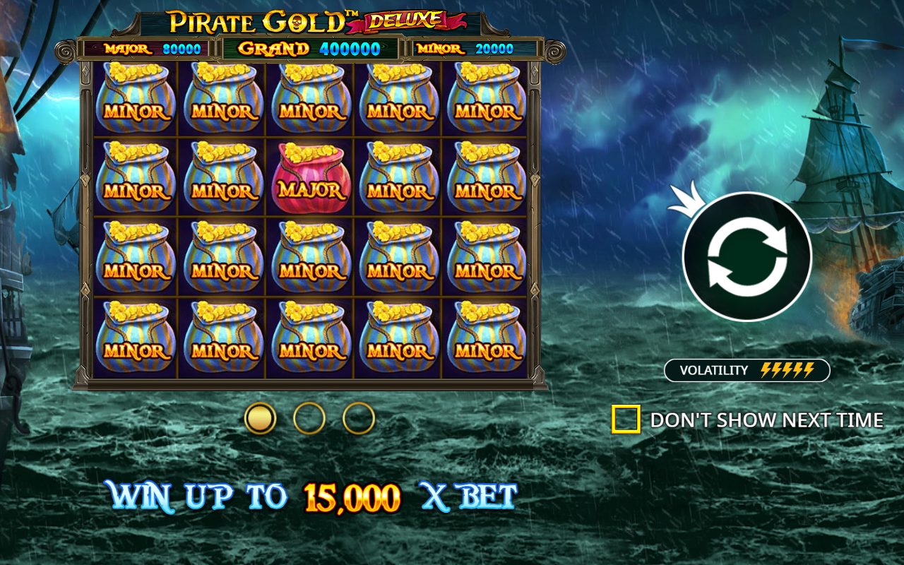 Pirate Gold Deluxe game lobby / feature intro