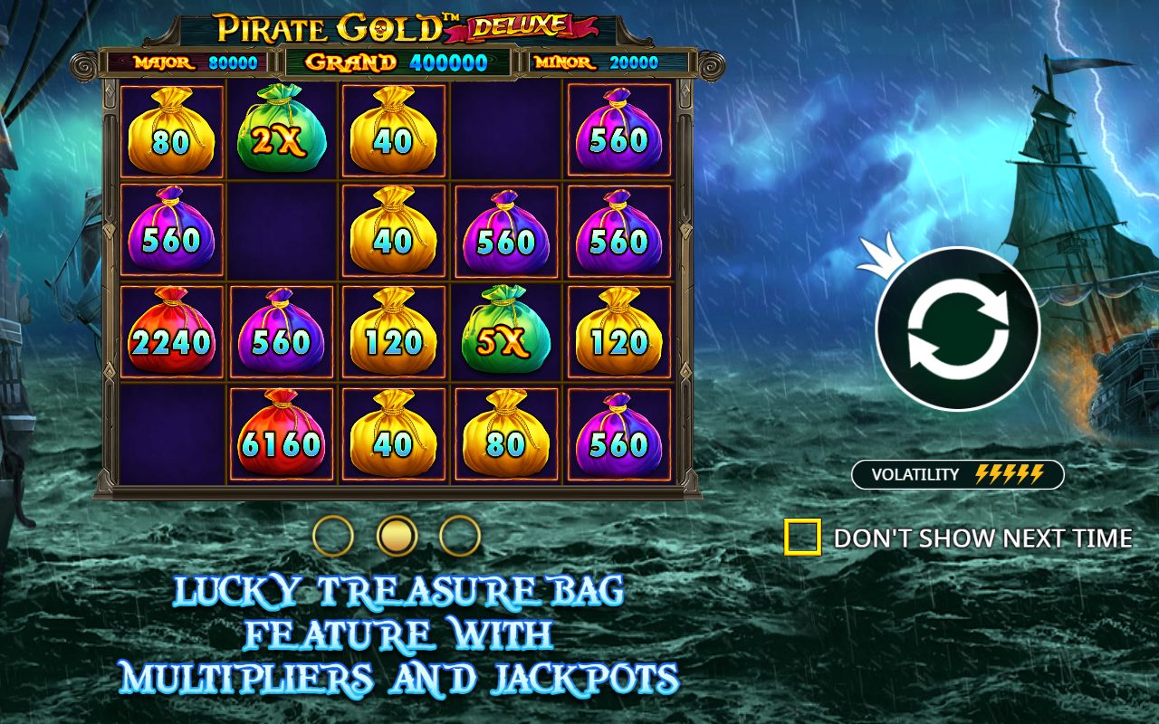 Pirate Gold Deluxe base game reels