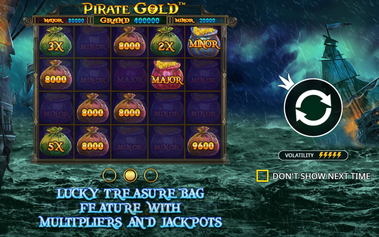 Pirate Gold game lobby / feature intro