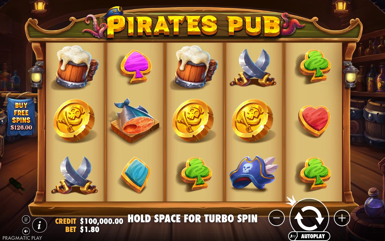 Pirate's Pub game lobby / feature intro