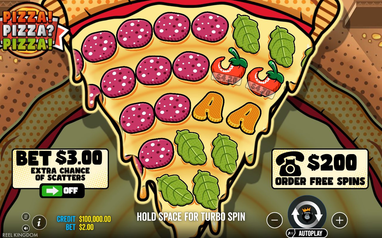 Pizza Pizza Pizza base game reels