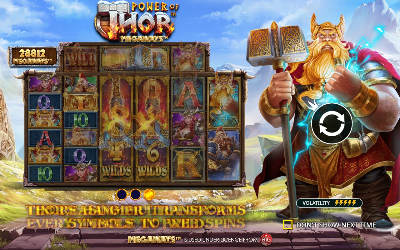 Power of Thor Megaways game lobby / feature intro