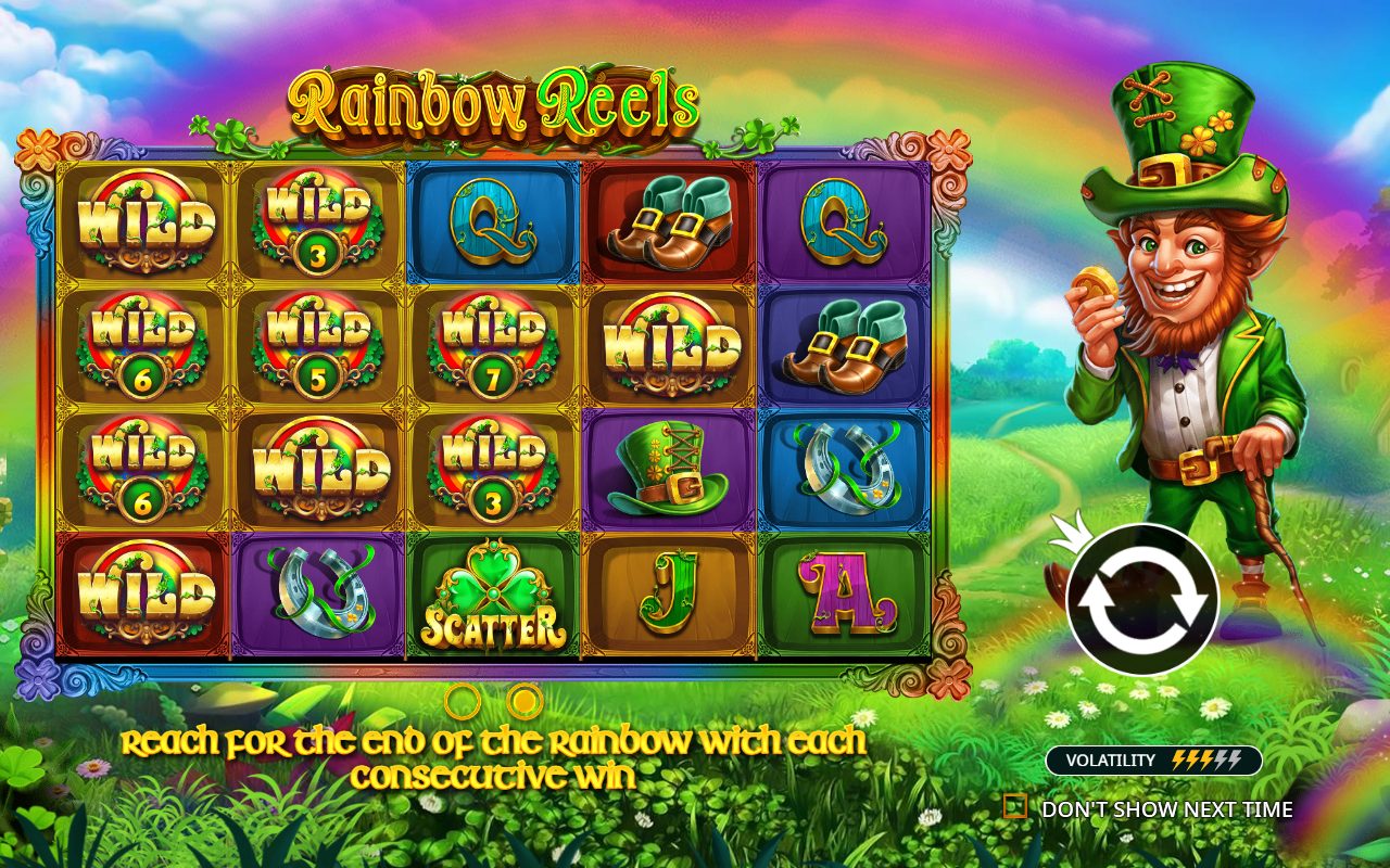 Rainbow Reels game lobby / feature intro