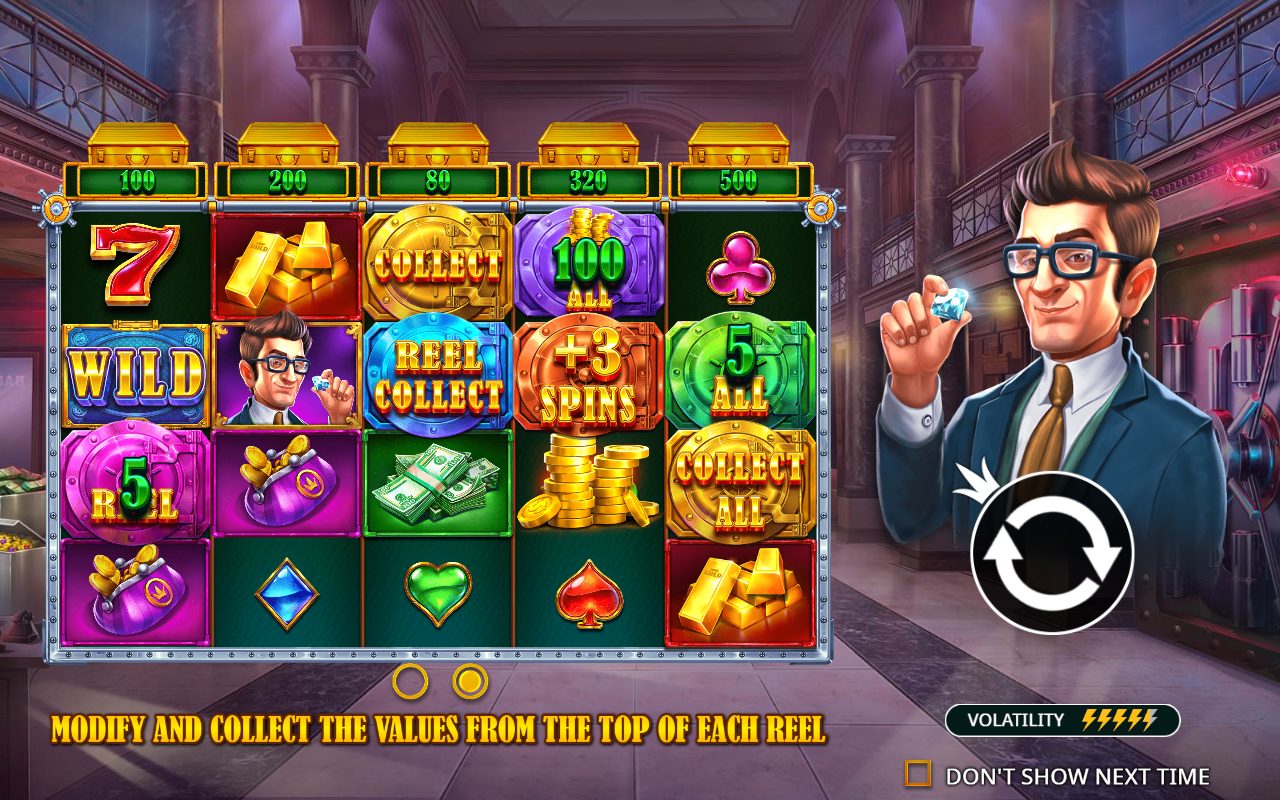 Reel Banks game lobby / feature intro