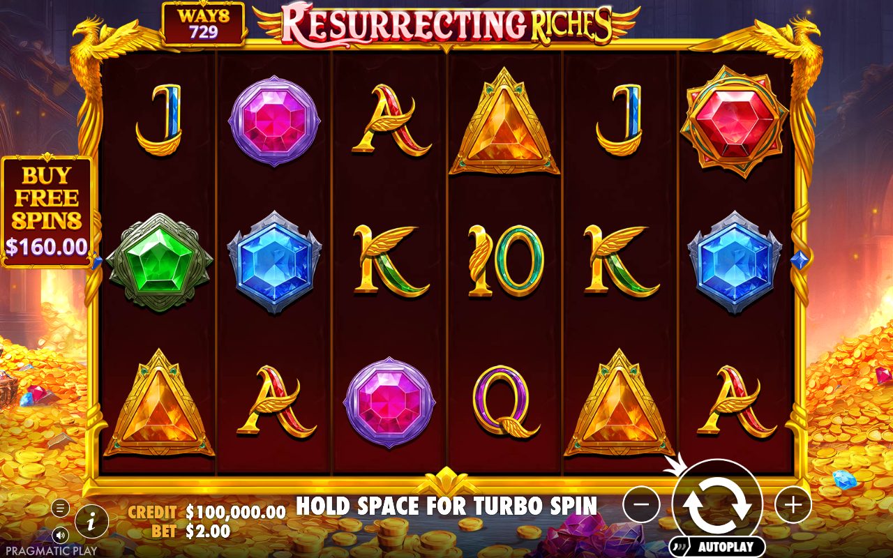 Resurrecting Riches base game reels