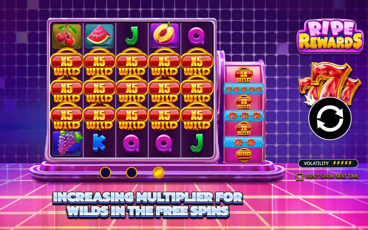 Ripe Rewards base game reels