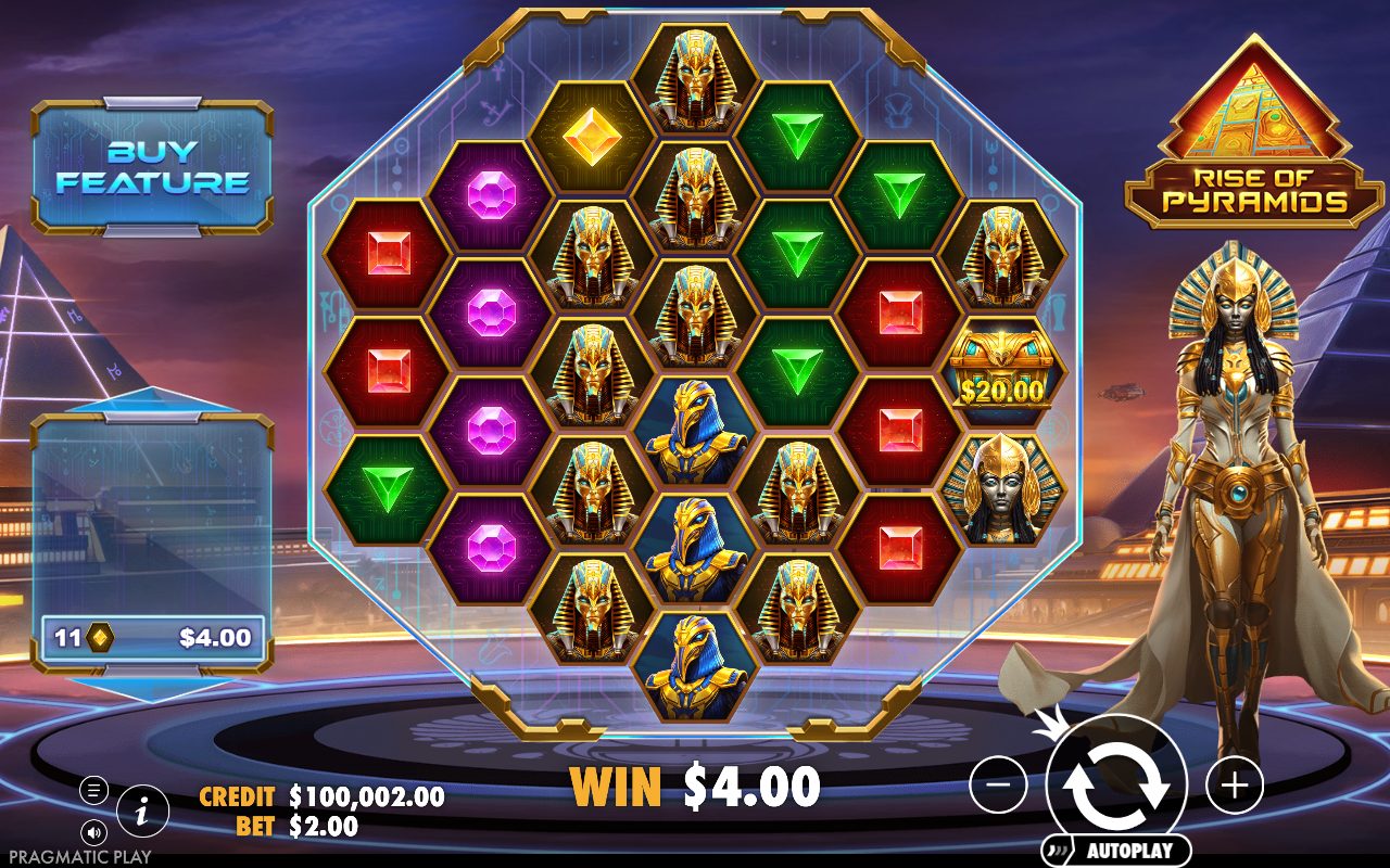 Rise of Pyramids base game reels