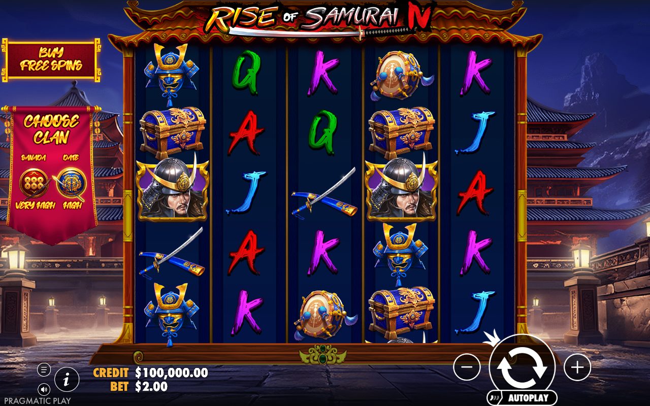 Rise of Samurai 4 base game reels
