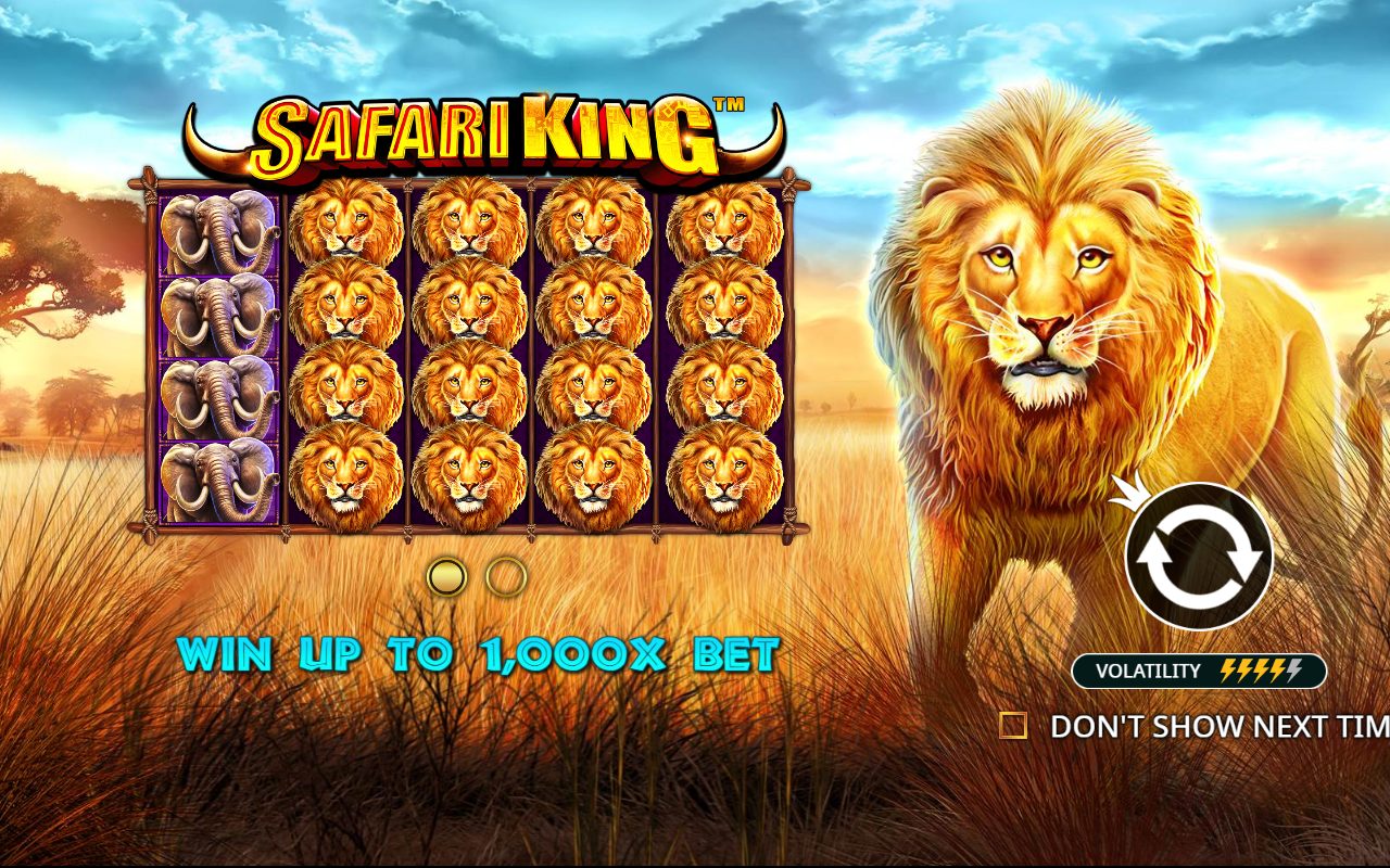Safari King game lobby / feature intro