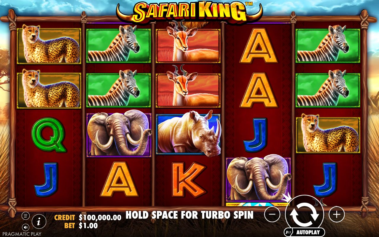 Safari King base game reels