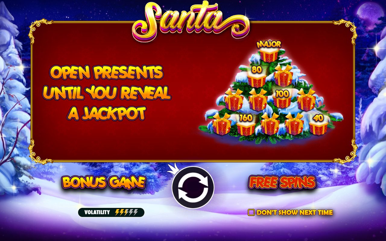 Santa game lobby / feature intro