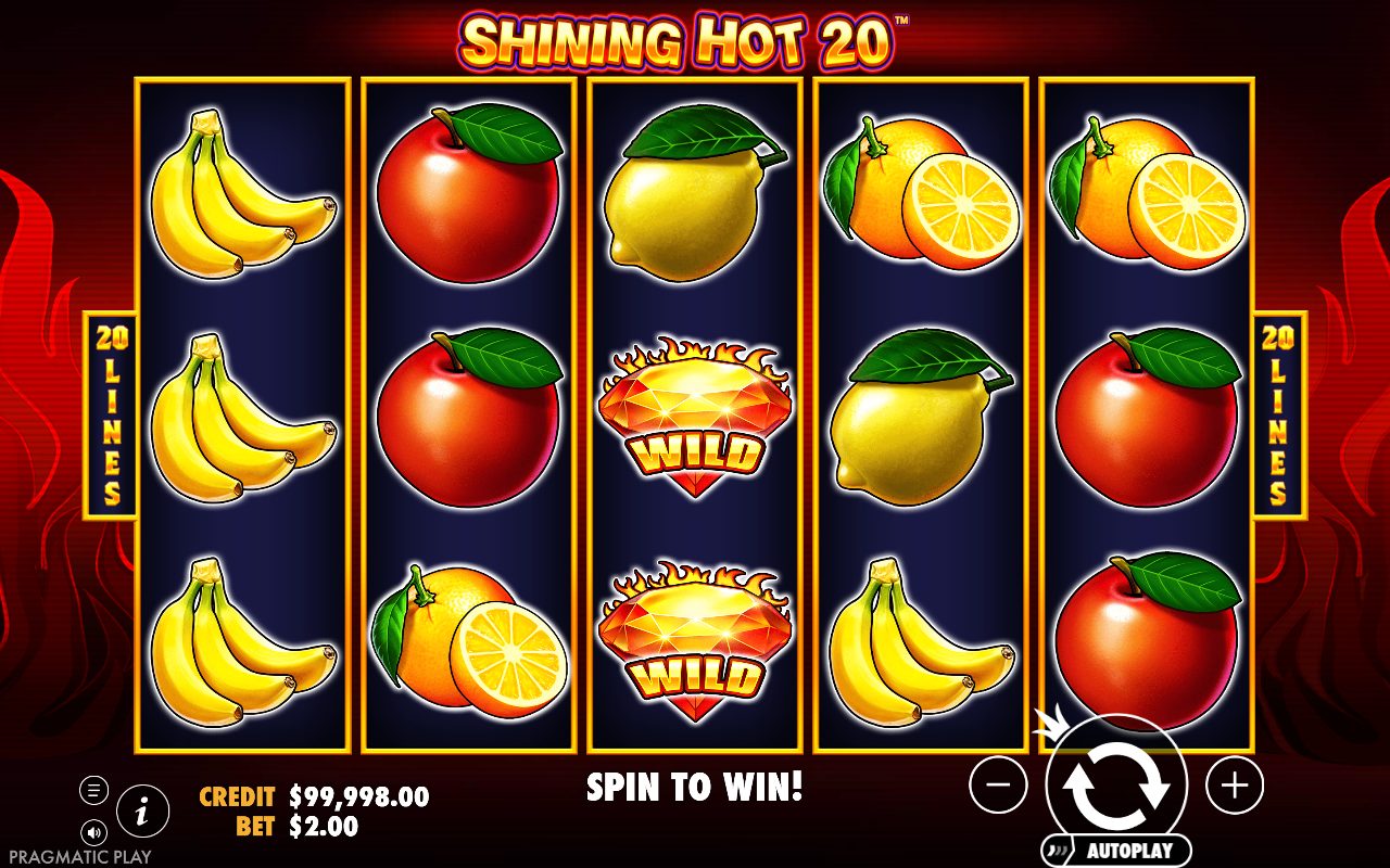 Shining Hot 20 base game reels