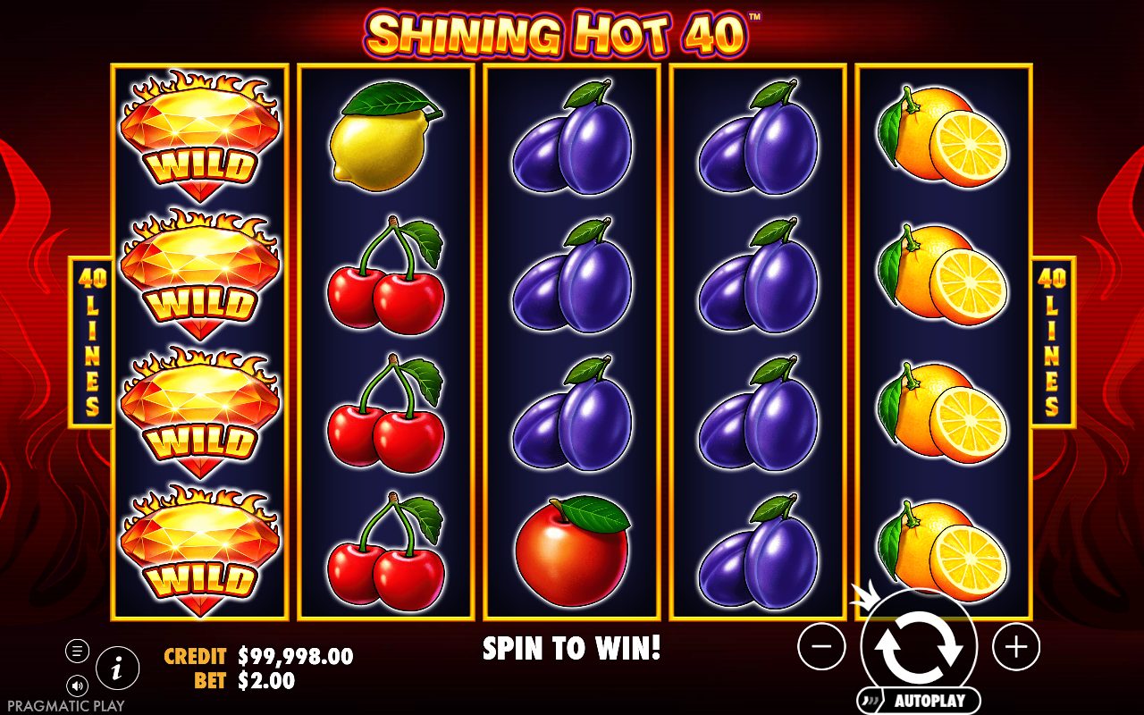 Shining Hot 40 base game reels