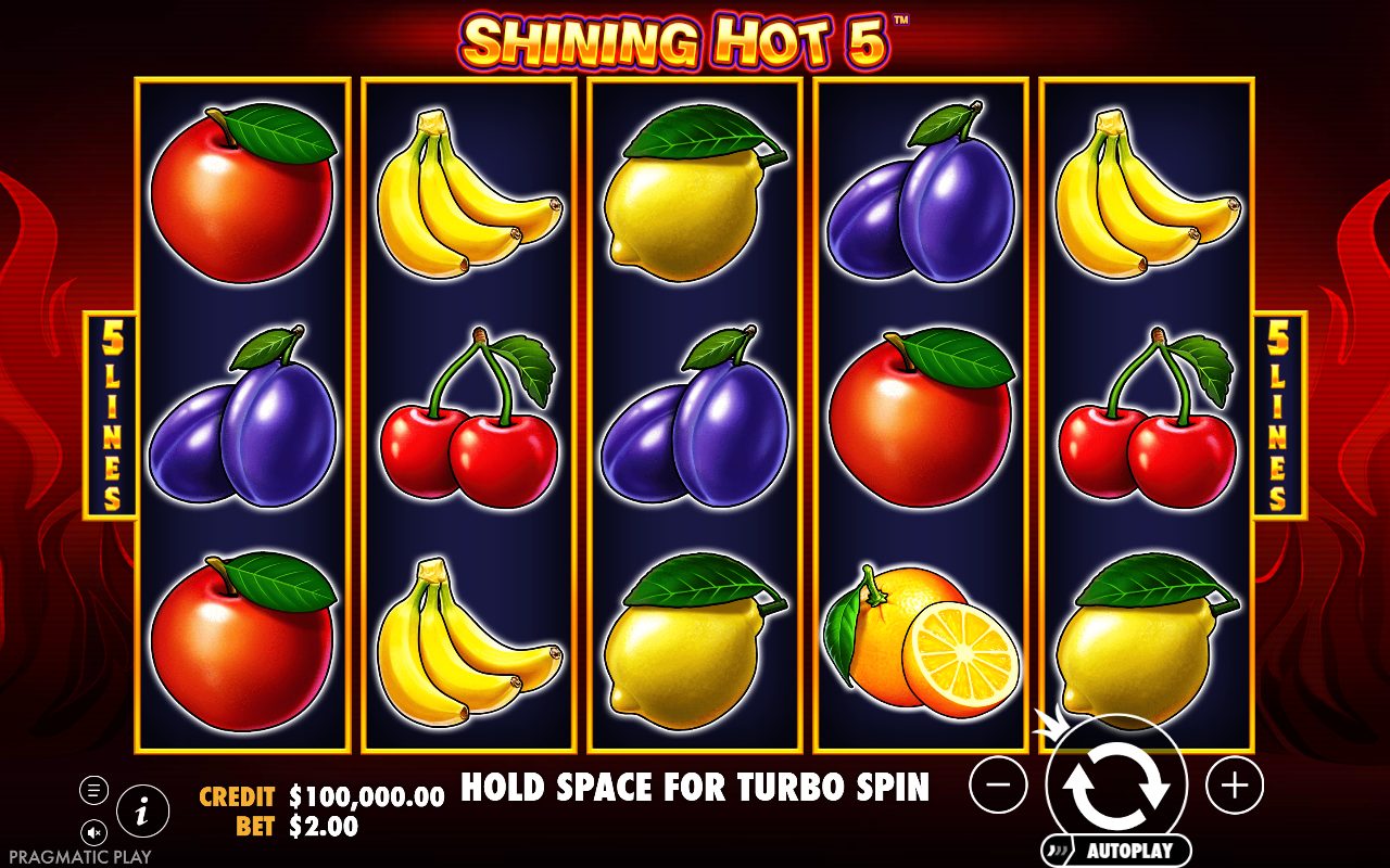 Shining Hot 5 game lobby / feature intro