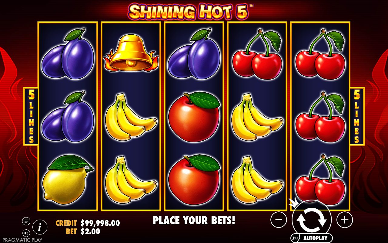 Shining Hot 5 base game reels