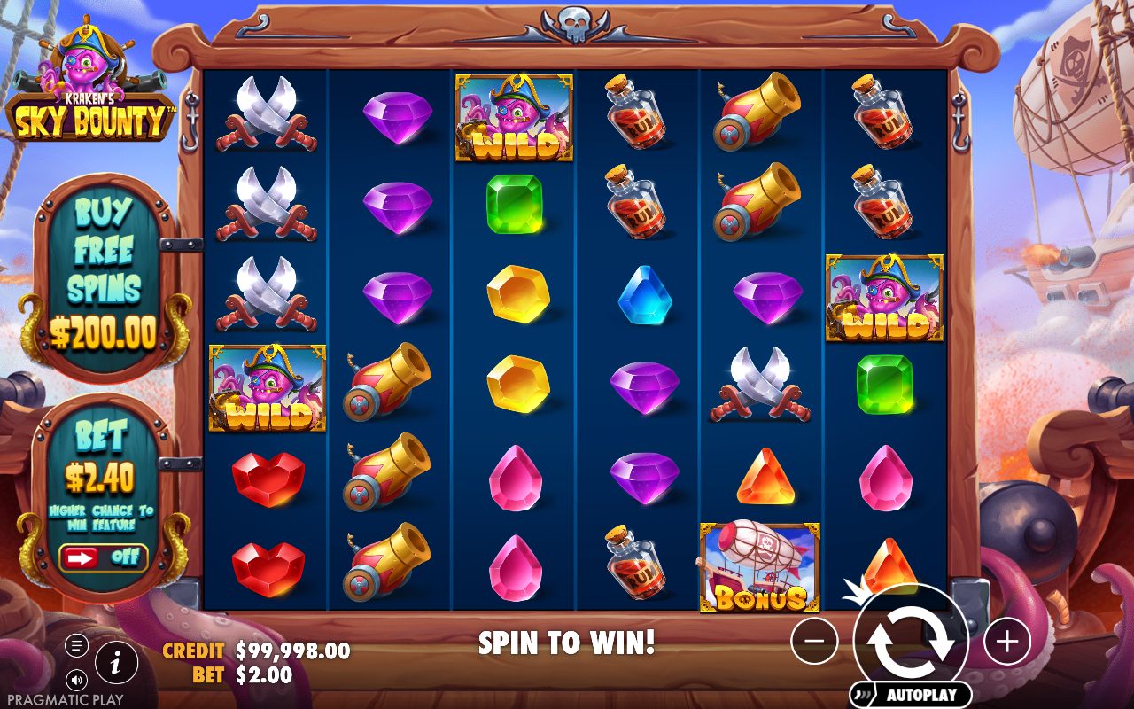 Sky Bounty base game reels