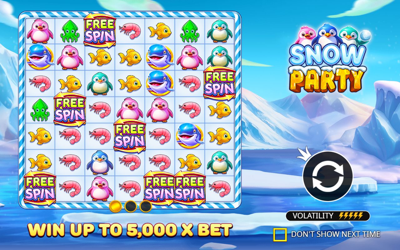 Snow Party game lobby / feature intro