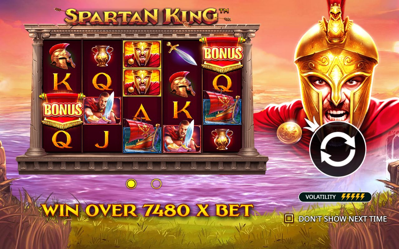 Spartan King game lobby / feature intro