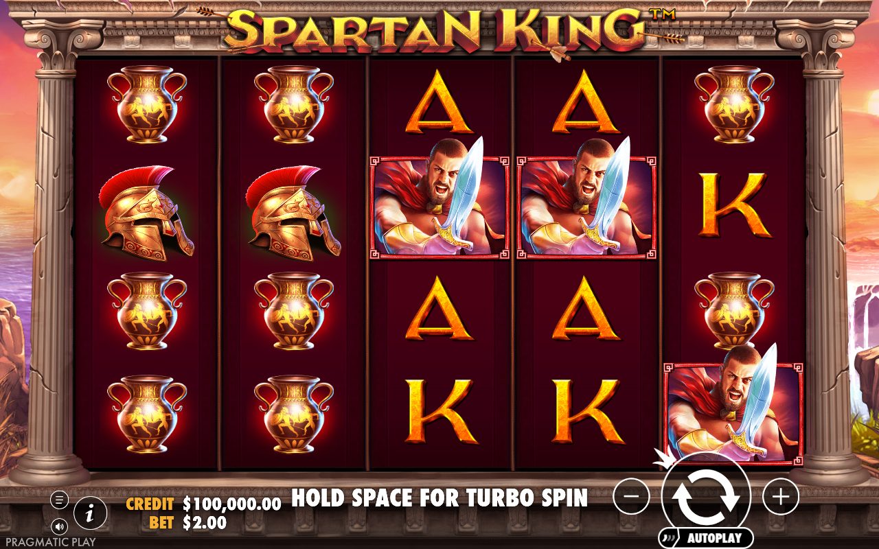 Spartan King base game reels