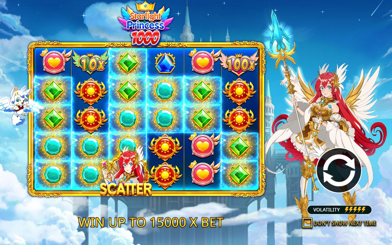 Starlight Princess 1000 game lobby / feature intro