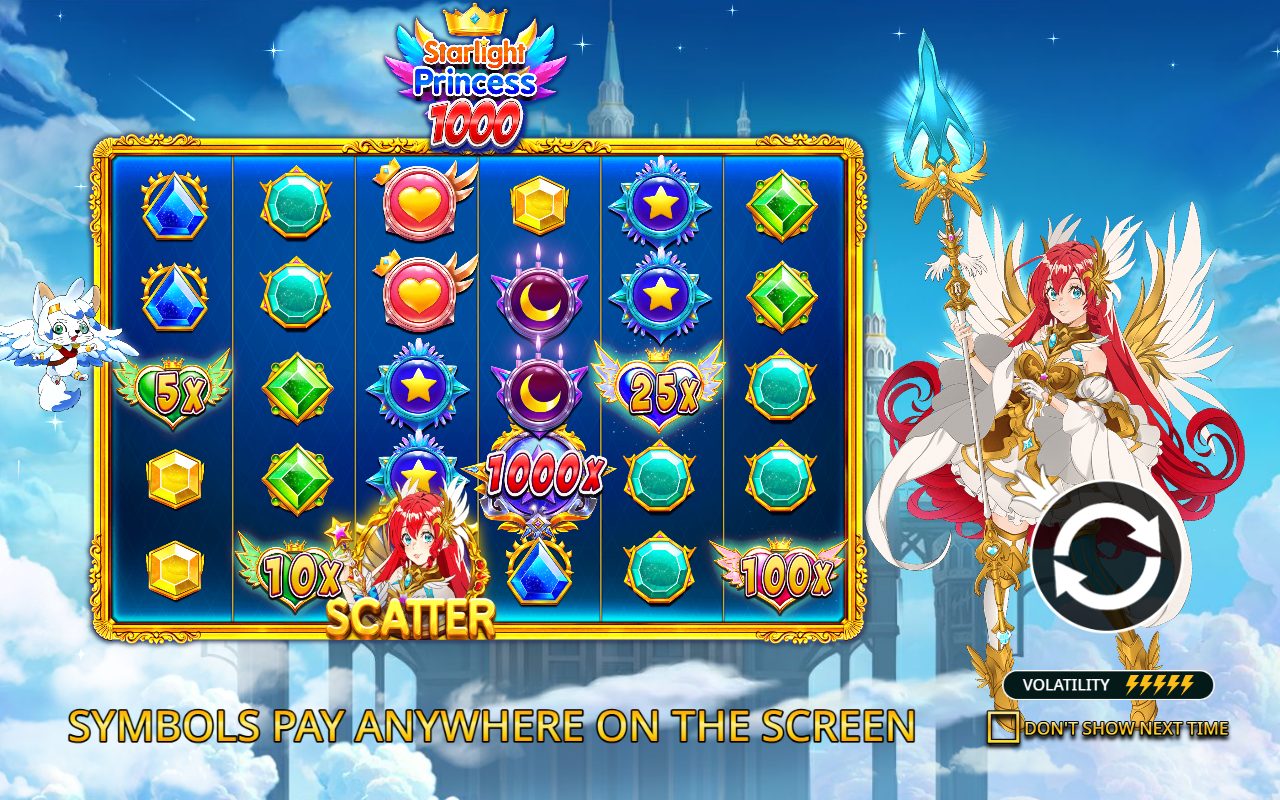 Starlight Princess 1000 base game reels