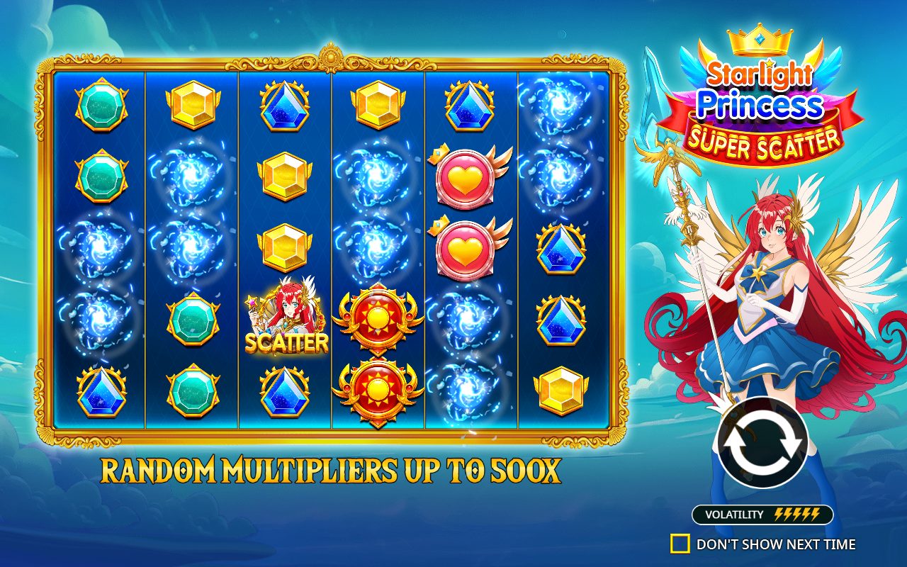 Starlight Princess Super Scatter game lobby / feature intro