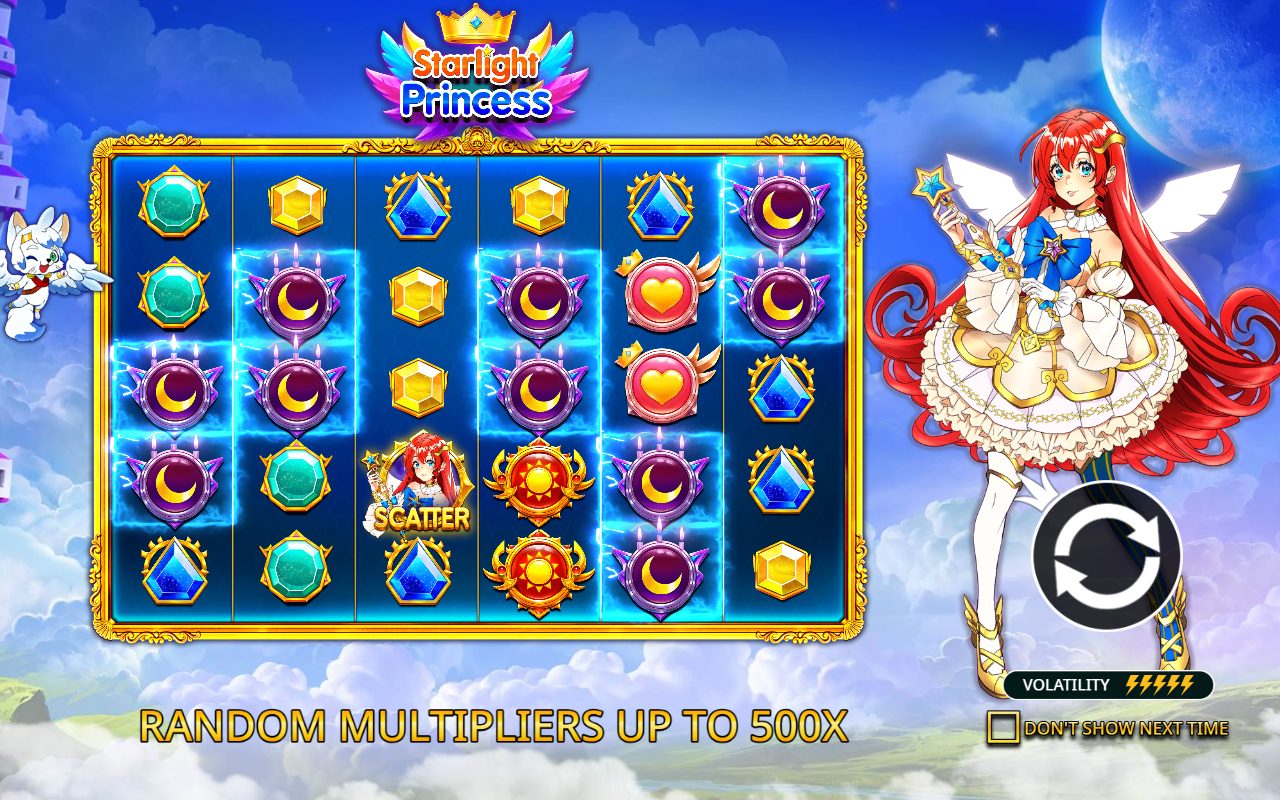 Starlight Princess game lobby / feature intro