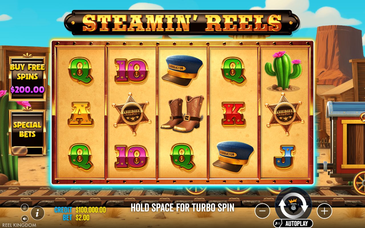 Steamin' Reels base game reels