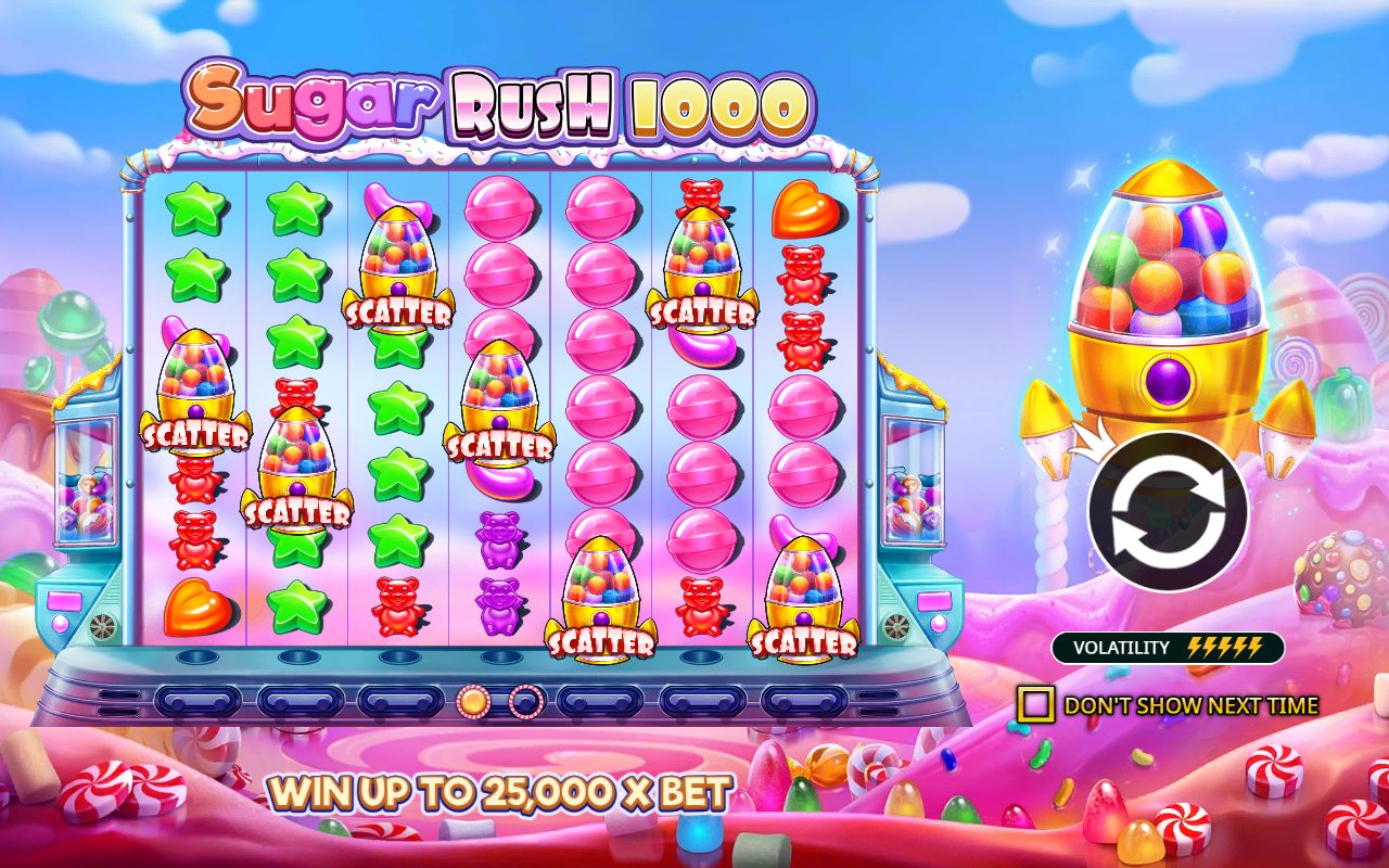 Sugar Rush 1000 game lobby / feature intro