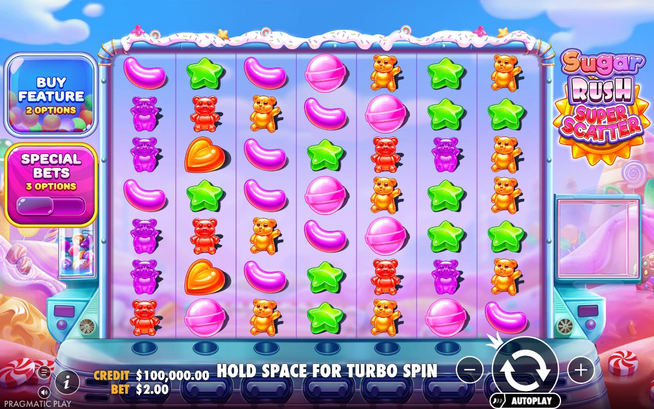 Sugar Rush Super Scatter base game reels