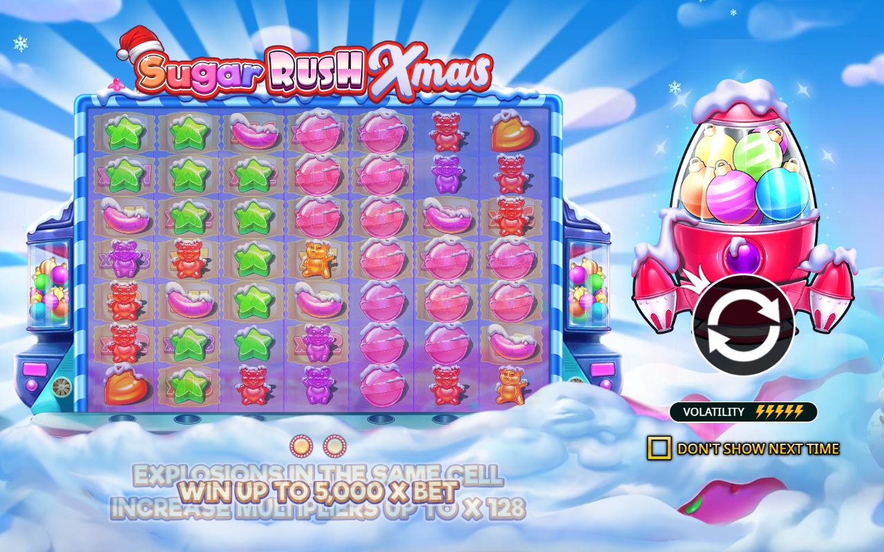 Sugar Rush Xmas game lobby / feature intro