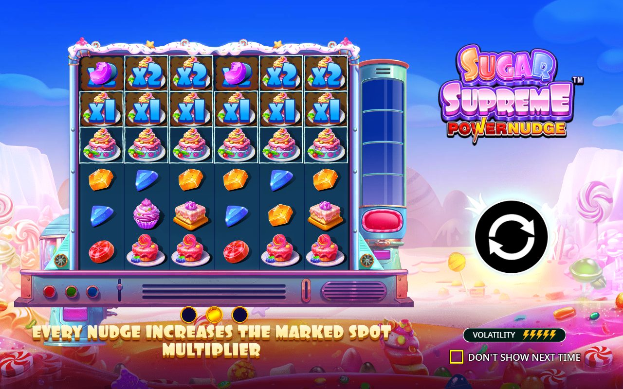 Sugar Supreme Powernudge game lobby / feature intro