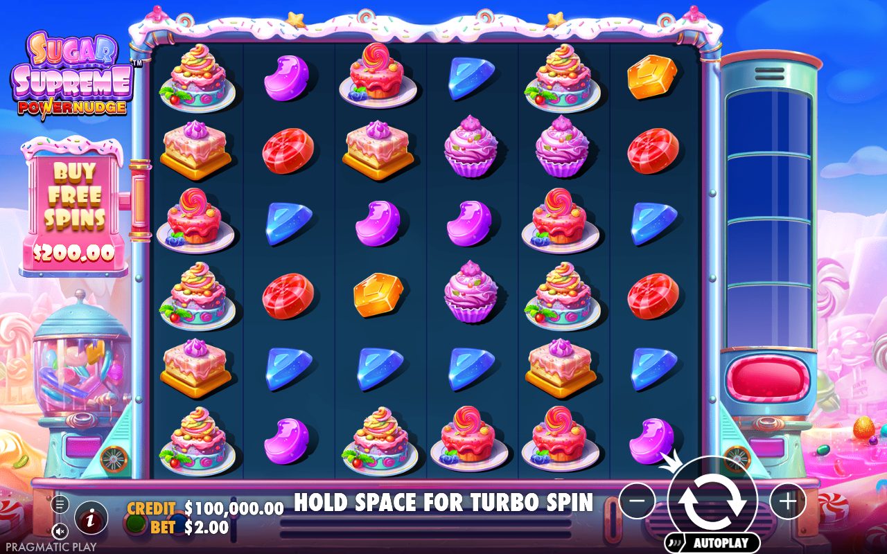 Sugar Supreme Powernudge base game reels