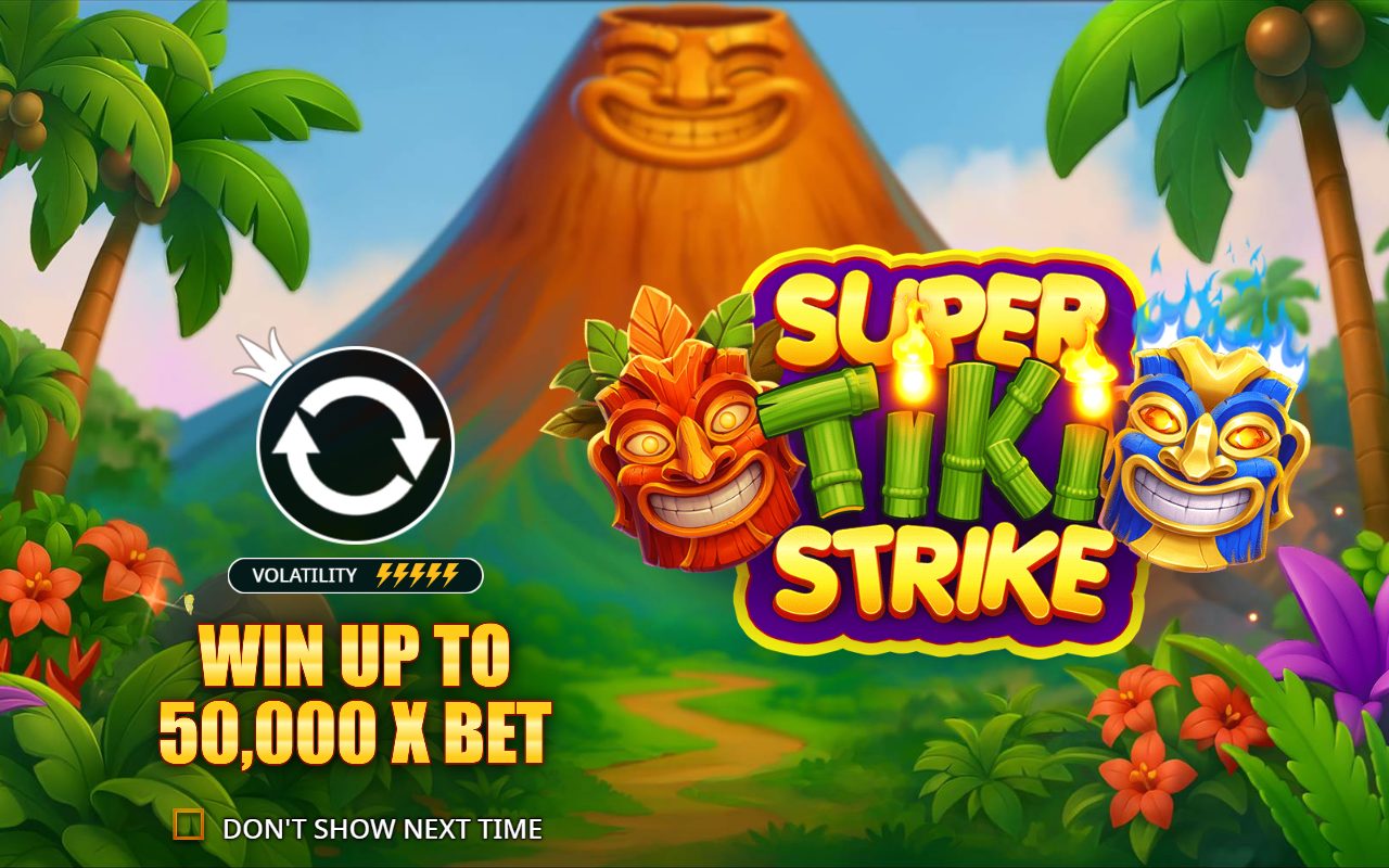 Super Tiki Strike game lobby / feature intro