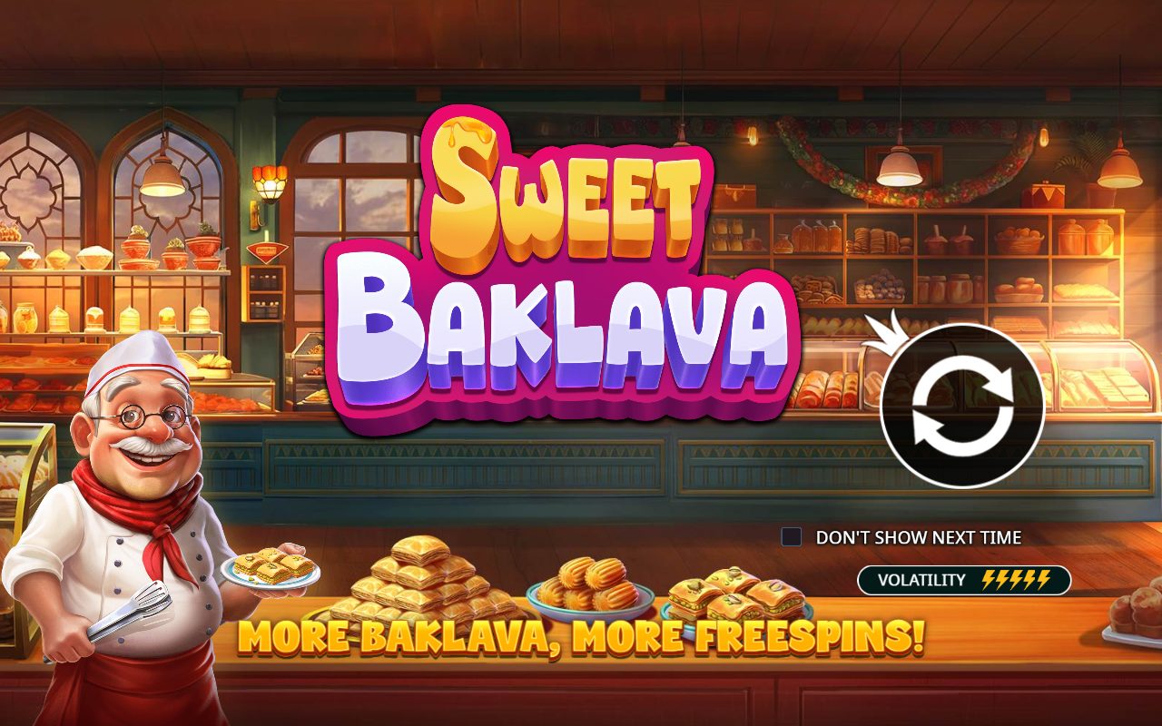 Sweet Baklava game lobby / feature intro