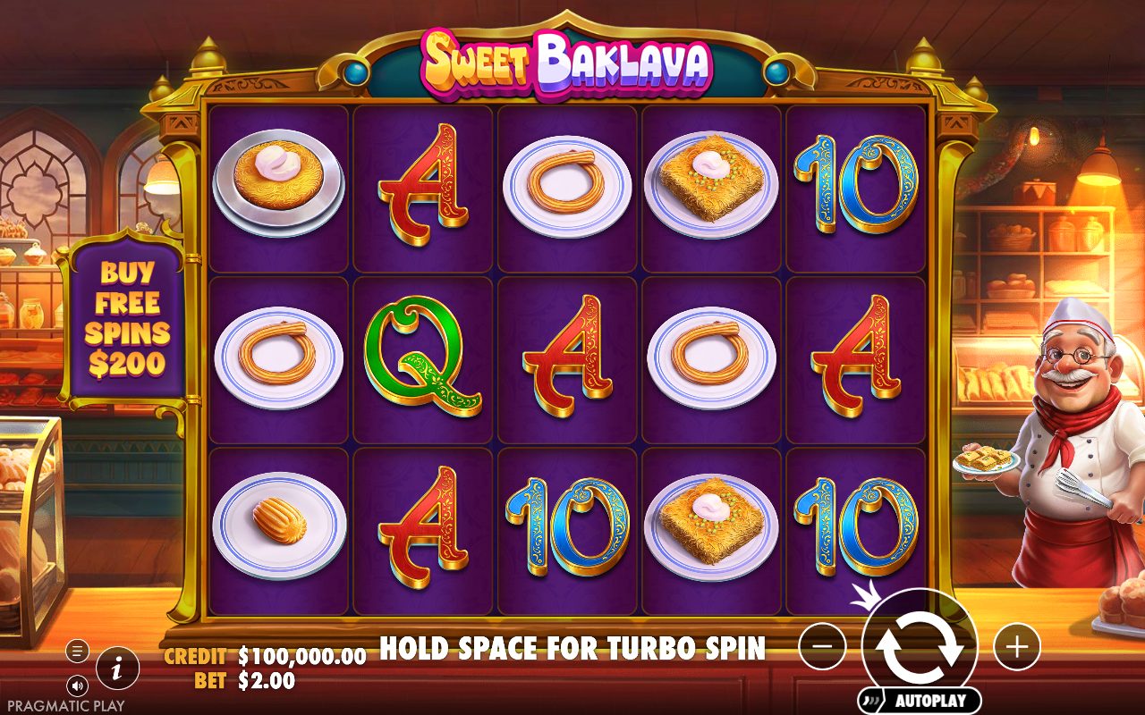 Sweet Baklava base game reels
